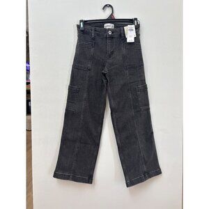 Abercrombie Kids High Rise Wide Leg Jeans 9/10 Regular Black Denim